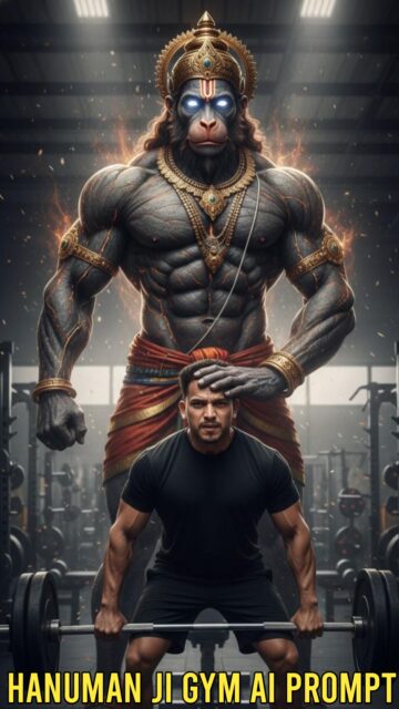 Hanuman Ji Gym Ai Photo Editing Prompt