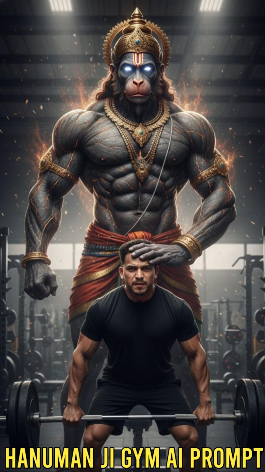 Hanuman Ji Gym Ai Photo Editing Prompt