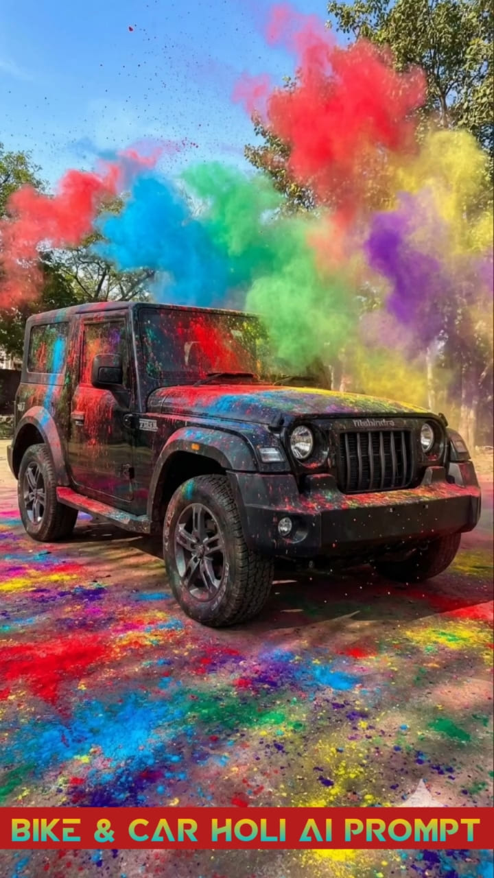Bike & Car Holi Ai Photo Editing Prompt