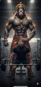 Hanuman Ji Gym Ai Photo Editing