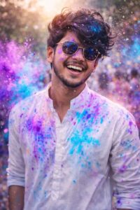 Holi image editing with AI