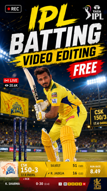 Create Your Own IPL Live Batting Video