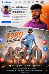 Social Media Milestone Poster Editing