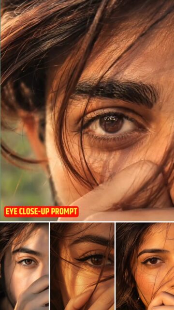 Girl Eye Close Up Photo Prompt