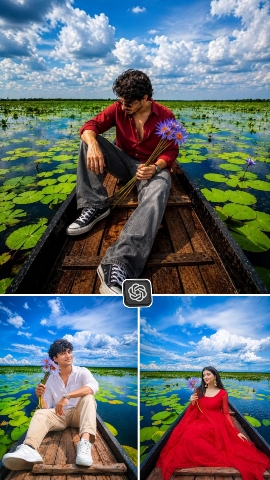 Aesthetic Boat Photo Editing Prompt 2026