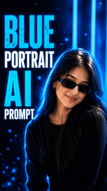 Blue Portrait Photo Ai Prompt