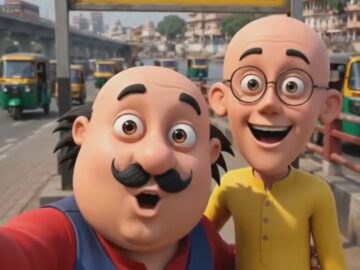 Motu Patlu Village Vlog AI Prompt