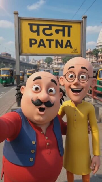 Motu Patlu Village Vlog AI Prompt
