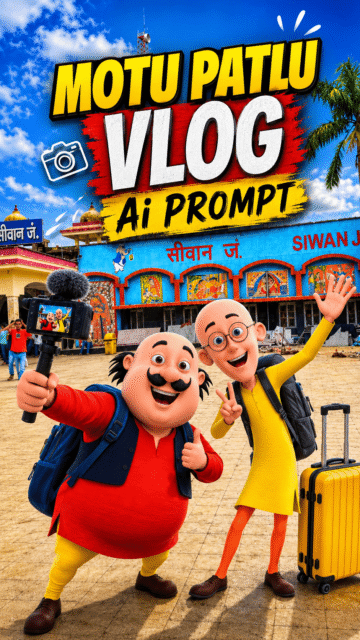 Motu Patlu Village & City Vlog AI Prompt