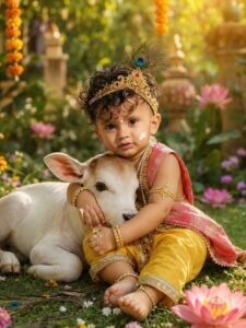 Baby Janmashtami AI Photo