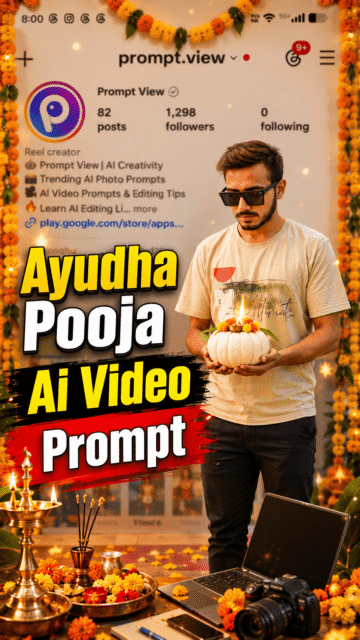 Happy Ayutha Pooja AI Video Prompt, Happy Ayutha Pooja AI Video Editing, Ayudha Pooja AI Video, Ayutha Pooja Video Editing, Ayudha Pooja AI Prompt, Happy Ayudha Pooja Wishes, Ayutha Pooja Reels, AI Festival Video Editing, Trending AI Video,